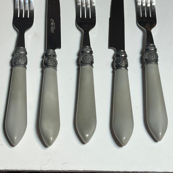 Pioneer Woman Cowgirl Lace pearl gray 3 pc set Flatware 3 forks 3 knives ONLY DC - Picture 8 of 16